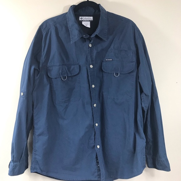 Columbia Other - Columbia Blue Long Sleeve Fishing Shirt Size XL